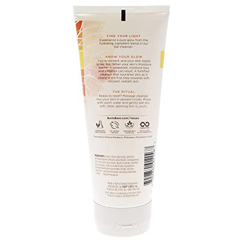 Burts Bees Truly Glowing Gel Cleanser Unisex 6 oz