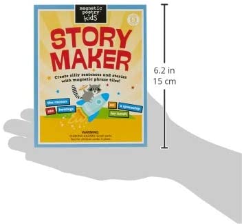 Magnetic Poetry - Kids Story Maker Kit - Ages 5 and Up - Words for Refrigerator - Write Poems and Letters on The Fridge - Made in The USA