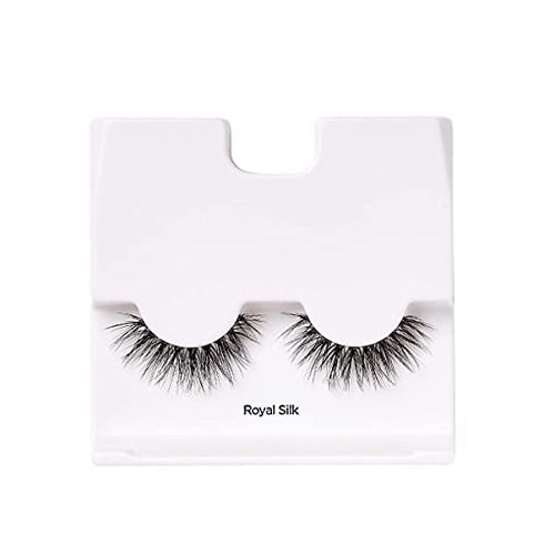KISS Lash Couture LuXtensions Collection False Eyelashes, Flat Lash Technology, Super Slim Lash Band, Real Lash Extension Fibers, Reusable, Contact Lens Friendly Strip Lashes, Style Royal Silk, 1 Pair