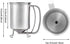 GEETEST 800ml Stainless Steel Pancake Batter Dispenser - Great for Baking,Cupcakes,Muffins-Cooking Crepes,Waffles- Easyflow Spout -Measuring Gauge in Mls and cups