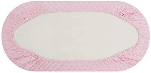 BlueSnail Soft and Strechy Minky Bassinet Fitted Sheet, Cradle Sheets for Bassinet Pad/Mattress 2pk (Bassinet, Pink+Gray)