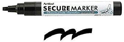 Secure Marker Redacting Pen | Blackout Marker | Blacks Out Private Information (5 Markers)