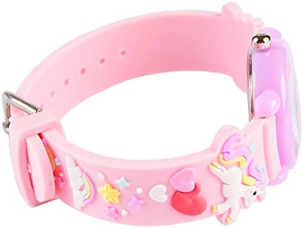Venhoo Kids Watches 3D Cute Cartoon Waterproof Silicone Children Toddler Wrist Watch Birthday Gift for 3-10 Year Girls Little Child