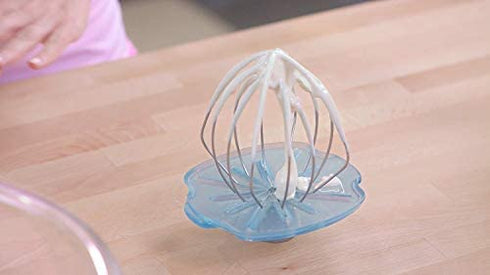 Whisk Wiper® PRO for Stand Mixers - Mix Without The Mess - The Ultimate Stand Mixer Accessory - Compatible With KitchenAid Stand Mixers (For Tilt-Head Mixers, Glass Blue)