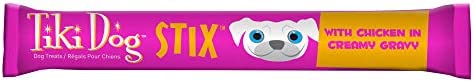 TIKI PETS 11284 Dog Stix Grain Free Wet Treats & Lickable Gravy, Food Topper or Snack, Chicken 3oz One Pack