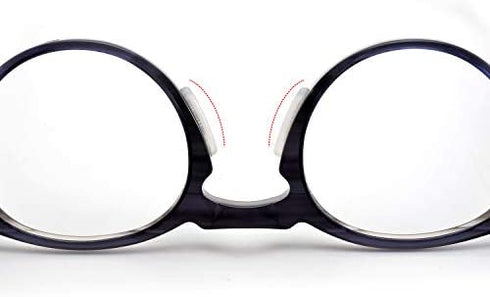 SMARTTOP 1.0mm Eyeglass Nose Pads 12 Pairs Stick On Silicone Anti-Slip Adhesive Nose Pads Cushions for Eyeglasses Sunglasses Thin Nose Pads (Clear)