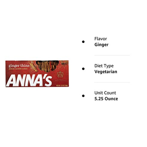 Anna's Thins, Ginger, 5.25 oz Boxes