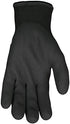 Memphis Gloves 2X Black Ninja ICE 7 Gauge Acrylic Terry Lined General Purpose Cold Weather Gloves With Knit Wrist, 15 Gauge Nylon Shell And HPT Coated Palm And Fingertips, XX-Large (N9690XXL)