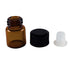 Super Z Outlet 1ml (1/4 dram) Mini Amber Glass Vial Bottles with Orifice Reducer and Cap for Essential Oils, Colognes & Perfumes (12 Pack)
