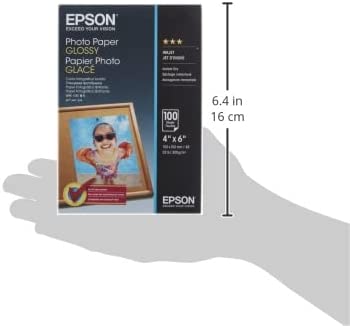 Epson Photo Paper Glossy - Borderless - S042038, 4" x 6" (100 sheets)