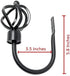 TEJATAN - Curtain Holdbacks for Draperies Color - Black, Set of 4 (2 Pairs) (Can Also be Known as - Curtain Hooks for Wall, Curtain Holdback, Curtain Ties, tie Backs for Curtains, Pullbacks)