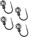 TEJATAN - Curtain Holdbacks for Draperies Color - Black, Set of 4 (2 Pairs) (Can Also be Known as - Curtain Hooks for Wall, Curtain Holdback, Curtain Ties, tie Backs for Curtains, Pullbacks)