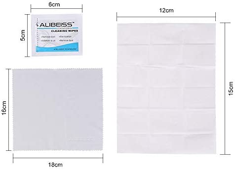 Pre-Moistened Lens Wipes ALIBEISS Screen Wipes for Glasses, Camera,Tablets, Smartphone, Screens and Other Delicate Surfaces,Pack of 100