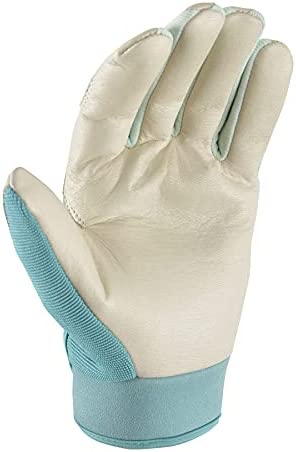 Wells Lamont Women's Hybrid Work/Gardening Gloves | Water-Resistant HydraHyde Leather | Large (3204L)