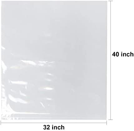 LazyMe 32x40 inch, Basket Cellophane Shrink Bags, Shrink Wrap Bags Large, Clear, 5 Packs