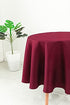 Biscaynebay Textured Fabric Round Tablecloths 60 Inches in Diameter, Burgundy Water Resistant Tablecloths for Dining, Kitchen, Wedding, Parties etc. Machine Washable