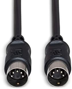 Hosa MID-305BK 5-Pin DIN to 5-Pin DIN MIDI Cable, 5 Feet