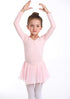 MdnMd Toddler Girls Ballet Leotards with Skirt Classic Short Sleeve Dance Gymnastic Ballerina Outfit Dress