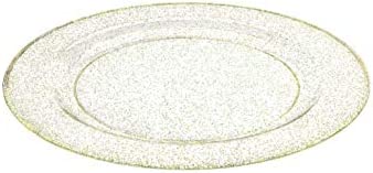 Lillian Collection Plastic Plates- 10.25" Gold Glitter Pack of 10