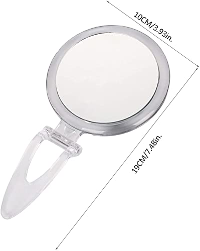 20X Magnifying Mirror, Two Sided Mirror, 20X/1X Magnification, Folding Makeup Mirror with Handheld/Stand,Use for Makeup Application, Tweezing, and Blackhead/Blemish Removal.4Inches (Silver)