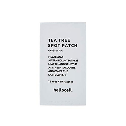 hellocell Tea Tree Spot Patch 90 dots - small, invisible, bandaids, Salicylic Acid, Acne, blemishes, Spot, Cover, Acne, Pimple, Blemish, Face, Stickers, 0.55 Inch, Patches