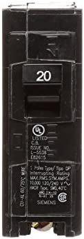 Q120 20-Amp Single Pole Type QP Circuit Breaker