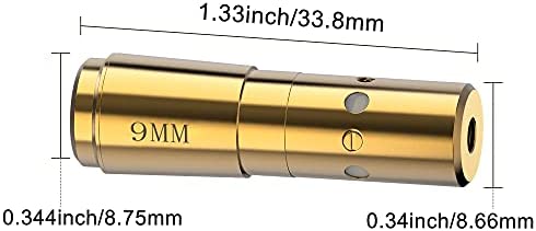 MidTen 9mm Bore Sight Cal Red Dot Boresighter Rem Gauge with Three Batteries