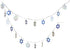 Iconikal Decoration Ornament Garland, Hanukkah, 9-Foot Length, 4-Pack