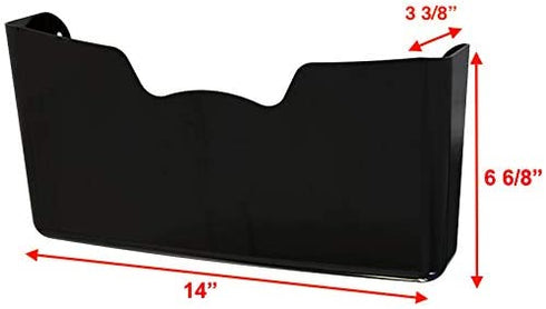 5 Pack - Simple Houseware Single Pocket Wall Mount File Holder, Assorted Color