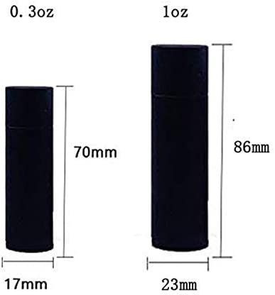 Healthcom 10 Pcs 1 Oz Paperboard Lip Balm Tubes Cardboard Lipstick Tube Kraft Paper Empty Refillable Lip Gloss Containers Chapstick Container Round Paper Solid Perfume Tube for DIY Cosmetic Lotions Deodorant,Brown