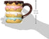 Boston Warehouse Mug, Donut Stack, 18oz Capacity, Hand Painted Ceramic