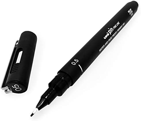 Uni Pin Fineliner Drawing Pen - Sketching Set - Gray Tones - 0.1/0.5mm - Set of 6
