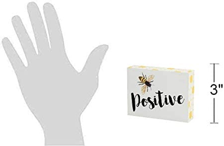 Collins Painting Mini Bee Block Sign (Be Positive)