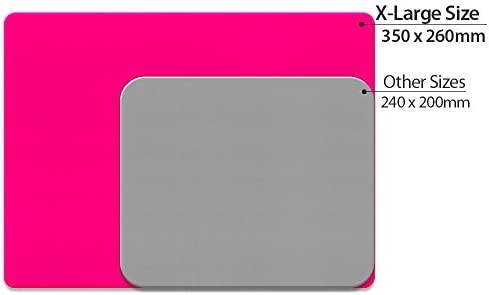 Extra Large (X-Large) Size Non-Slip Rectangle Mousepad, FINCIBO Solid Hot Pink Mouse Pad for Home, Office and Gaming Desk