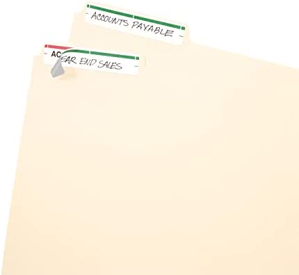 Avery File Folder Labels on 4" x 6" Sheets, Easy Peel, White/Green, Print or Write, 2/3" x 3-7/16", 252 Labels (5203)
