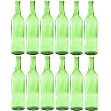 E.C. Kraus 750 mL Green Wine Bottles, Cork Finish
