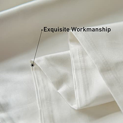 100% Cotton Body Pillow Cover, 800 Thread Count 21x54 Soft Breathable Long Body Pillow Pillowcase, Off-White