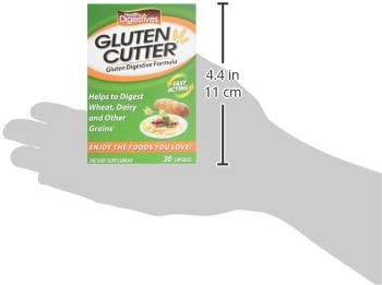 Healthy Digestives Gluten Cutter Enzyme Formula - Helps Improve your Bodies Gluten Digestion and Assist in Breaking Down Wheat, Dairy and Other Grains - Capsules - 30 Servings