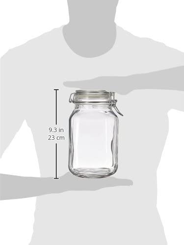 Bormioli Rocco Fido Glass Canning Jar Italian 67¾ oz-2 Liter, 67.75 oz, Clear