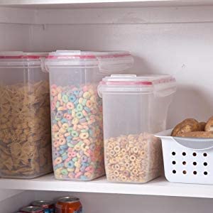 EXTRA LARGE 24 Cup (192 oz) Cereal Storage Container/Keeper - Rice Food Storage for Kitchen and Pantry - Airtight Dispenser Lid & BPA-Free