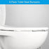 6 Pieces Toilet Seat Bumpers, Universal Toilet Lid Bumper Rubber Bumpers Each One with 2 Thickness TPE Pads(2 Height choose from) Self Adhesive Toilet Bumpers Used for Home, Hotel, Hospital by Hibbent