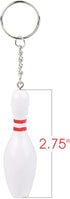 ArtCreativity Bowling Pin Keychains for Kids, Set of 12, Perfect for Team Giveaways, Sports & Souvenir Favors, Victory Parties, Gifts for Athletes, Moms, Dads & Coaches