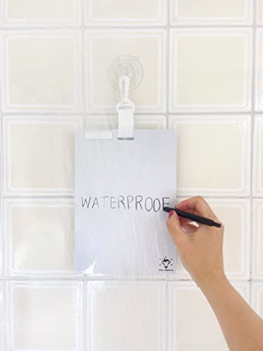 Shower Thoughts Board—Shower Whiteboard | Waterproof White Board | Writing on The Bathroom Wall | Shower Notes, Shower Notepad, Goal Board, Shower Pad, Love Notes—by ShowerThoughts Co.