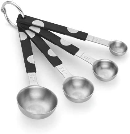 Kate Spade Deco Dot Metal 4-Piece Measuring Spoon Set