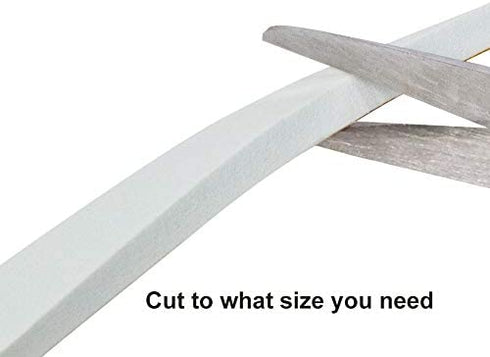Yotache White Doors Windows Insulation Tape 2 Rolls 1/2 Inch Wide X 1/4 Inch Thick, Foam Weather Stripping Gasket Tape Seal for Draft, Soundproofing, Total 26 Feet Long (2 X 13 Ft Each)