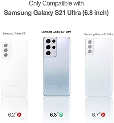SURITCH Phone Case for Samsung Galaxy S21 Ultra 6.8 inches Slim Fit, Front Cover with Built-in Screen Protector Smooth Back Cover Full Body Protection Shockproof Bumper, Rose Marble