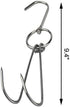 Tinsow 2pcs Stainless Steel Double Hooks + 3pcs S-Hooks for Bacon Hams Meat Processing Butcher Hook Hanging Drying BBQ Grill Cooking Smoker Hook Tool