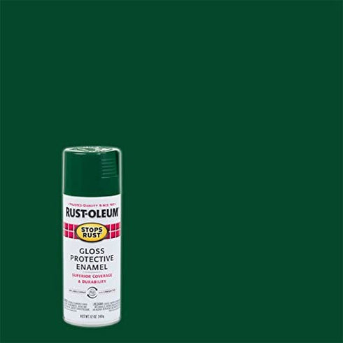 Rust-Oleum 7738830 Stops Rust Spray Paint, 12-Ounce, Gloss Hunter Green