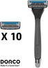 Dorco Pace 4 Pro - Four Blade Razor Shaving System - 10 Cartridges + 1 Handle