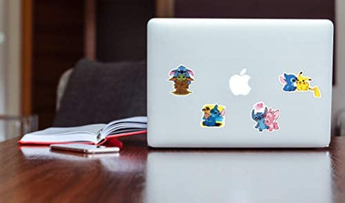 Stitch Caroon Stickers(60pcs) Waterproof Vinyl for Waterbottle Laptop Luggage Car Motorcycle Bicycle Fridge DIY Styling Vinyl Home